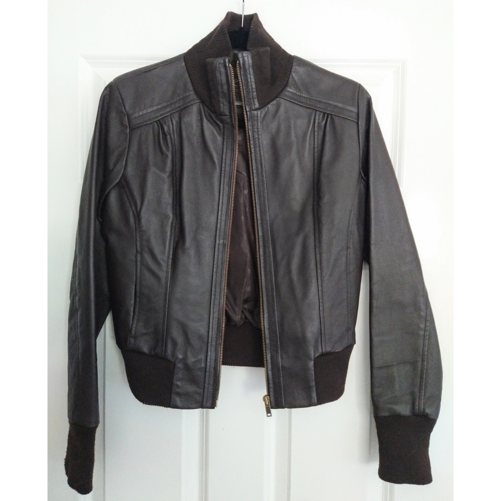 Leather Bomber Jacket